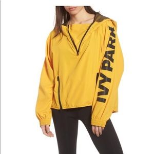 Ivy Park Yellow Black Hood Windbreaker Jacket